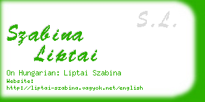 szabina liptai business card